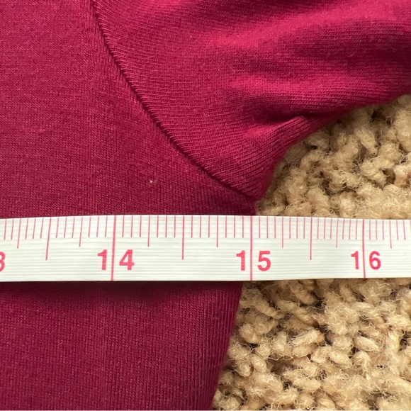 Velvet Torch Burgundy Long Sleeve Scoop Neck Body Con Midi Dress Size Small - Picture 6 of 9